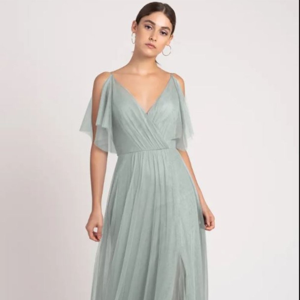 NWT Jenny Yoo Aeryn Dress in Morning Mist- Size 12
